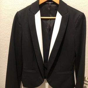 EXPRESS black blazer with white detail